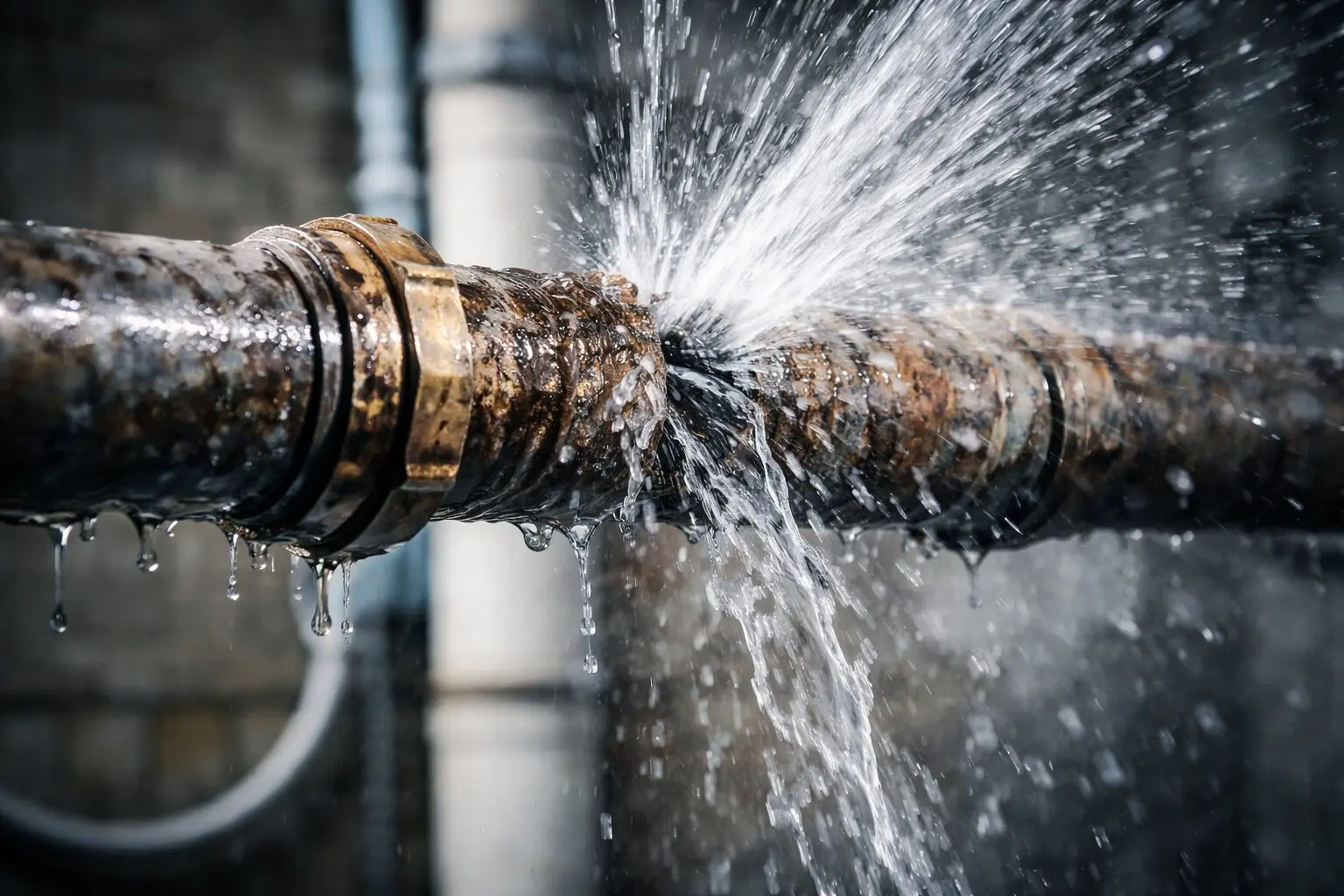 burst pipe